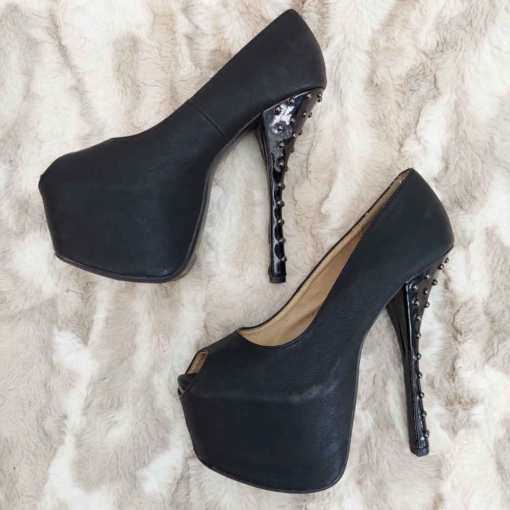 FRH Platform Peep Toe Pumps sz 7 - Picture 4 of 8